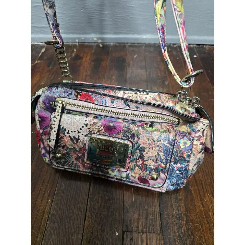 Y2K Nicole by Nicole Miller Floral Shoulder Bag Purse